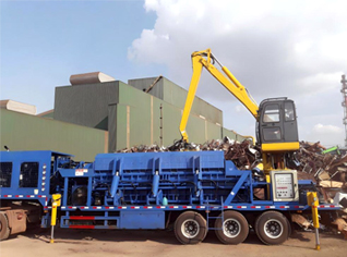 Scrap car baler machine maintenance